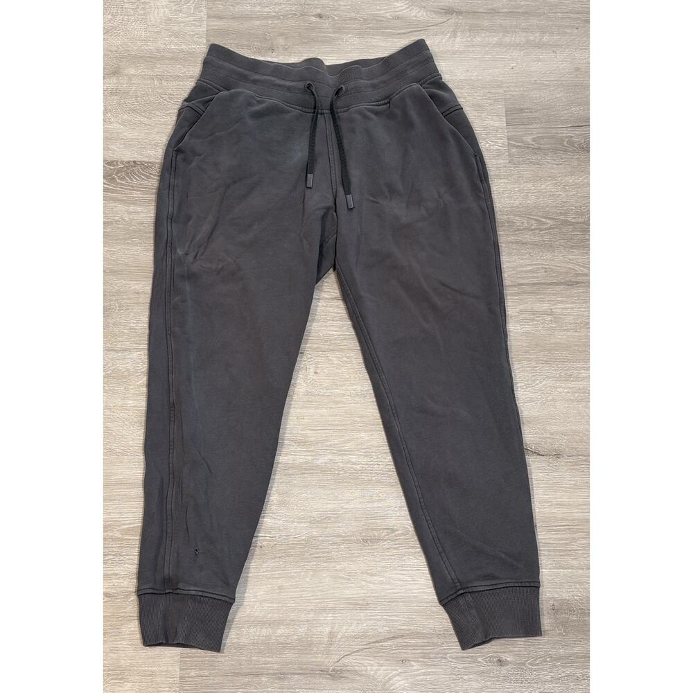 Lululemon Joggers Womens Size 6 Pants Ready To Fleece Charcoal‎ Gray Cotton